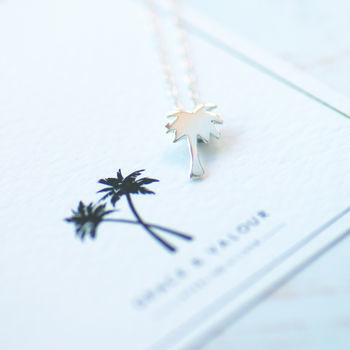 Palm Tree Sterling Silver Necklace, 2 of 10