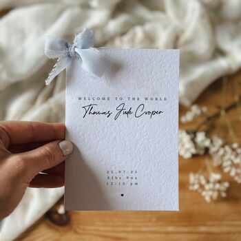 Personalised New Baby Card, New Baby Boy Card Gift, Cards For Newborn, 2 of 4