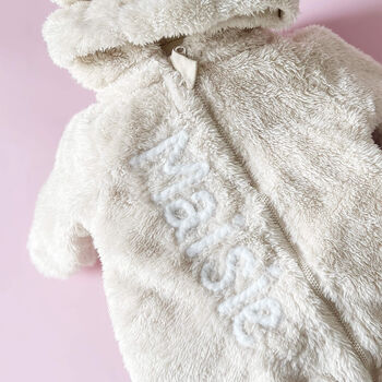 Baby Bear Hooded Jumpsuit Pramsuit In A Gift Box, 10 of 12