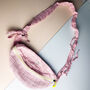 Pink Tartan Ruched Crossbody Bag, thumbnail 4 of 7