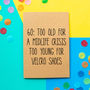 'Velcro Shoes' Funny 60th Birthday Card, thumbnail 1 of 2