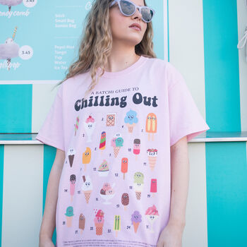 Chilling Out Women's Ice Cream Guide T Shirt, 2 of 4