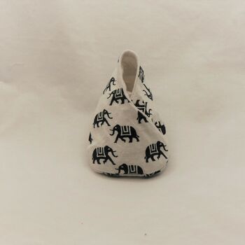 Eco Baby Shoes In Elephant Print Fabric, 7 of 12