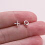 Sterling Silver Kiss And Hug Ear Studs, thumbnail 4 of 8