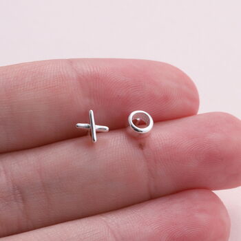 Sterling Silver Kiss And Hug Ear Studs, 4 of 8