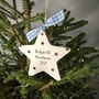 Personalised Baby's First Christmas 2023 Ceramic Star, thumbnail 3 of 6