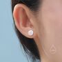 Sterling Silver Japanese Kintsugi Inspired Disk Stud Earrings, thumbnail 3 of 12