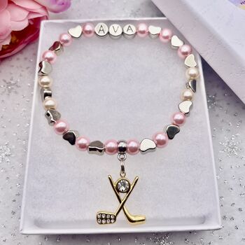 Personalised Golf Bracelet Golfers Gift, 3 of 7