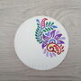 Personalised Bright Floral Clay Coaster, thumbnail 1 of 5
