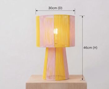 Handmade Pink String Lamp, 4 of 7