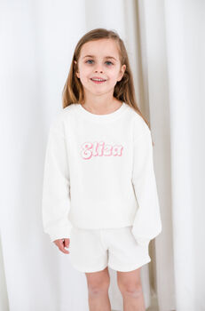 Summer Bubble Name Personalised Embroidered Sweatshirt Jumpers, 2 of 8