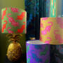 Psychedelic Tigers Green Drum Lampshade, thumbnail 2 of 2