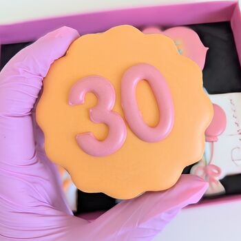 Personalised Milestone Birthday Biscuit Gift Set, 2 of 7