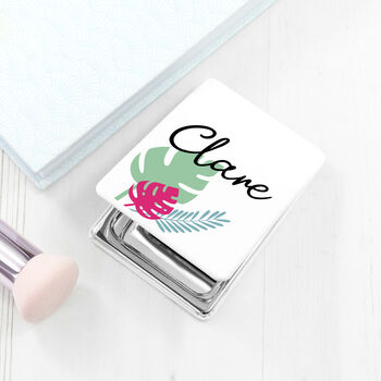 Personalised Tropical Compact Mirror, 3 of 12