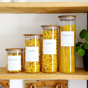 Acacia Storage Jar With Personalised Waterproof Label, 8 of 11