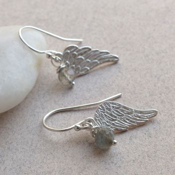 Sterling Silver Angel Wing And Stone Jewellery Set, 3 of 7