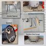 Real Drum Table Large Wood Grain, Chrome, Man Cave, Drummer, Upcycled, thumbnail 8 of 11