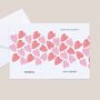 Personalised Heart Pattern Valentines Greeting Card, thumbnail 2 of 3
