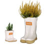 Personalised White Welly Boots Planters Gift Set, thumbnail 2 of 8
