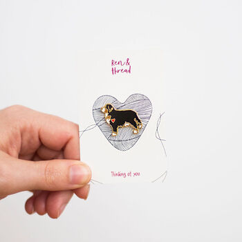 Bernese Mountain Dog Enamel Pin Badge, 2 of 4