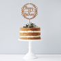 Personalised Laurel Couples Wooden Cake Topper, thumbnail 1 of 5