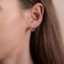 Round Citrine 925 Sterling Silver Stud Earrings, thumbnail 2 of 4
