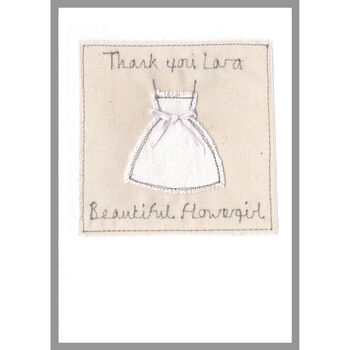 Personalised Bridesmaid Or Flower Girl Dress Card, 10 of 11