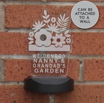 Personalised Plant Pot Design Outdoor Solar Light, 5 of 8