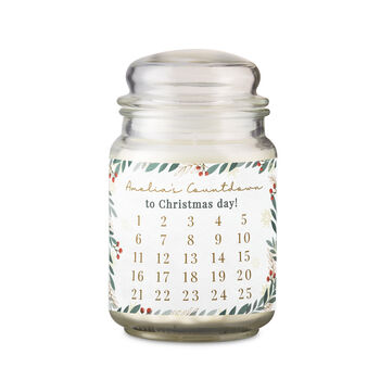 Personalised Christmas Countdown Candle Jar, 5 of 7