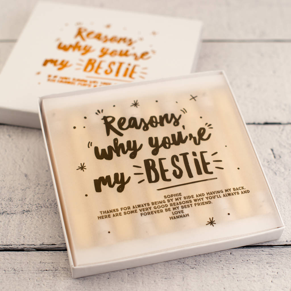 Personalised Reasons Why Youre My Bestie Keepsake By Bread And Jam