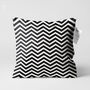 Black And White Soft Cushion Cover With Zig Zag Pattern, thumbnail 1 of 7