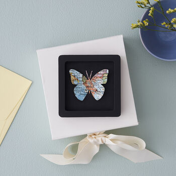 Personalised 3D Miniature Map Butterfly Frame, 3 of 7