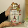 Personalised Gonk Christmas Scene LED Glass Jar – Christmas Ornament, thumbnail 3 of 5