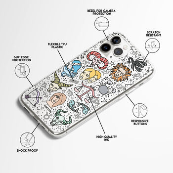 Zodiac Star Signs Phone Case For iPhone, 2 of 10