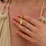 Oak Leaf Charm Necklace, Sterling Silver Or Gold Plated, thumbnail 4 of 11