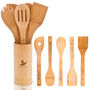 Bamboo Cooking Utensils Set With Holder, thumbnail 9 of 11