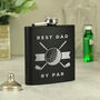 Personalised Golf Black Hip Flask, thumbnail 1 of 7
