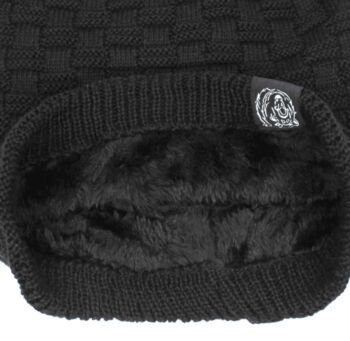 Warm Heat Holder Fur Lined Chemo Beanie Hat, 7 of 10