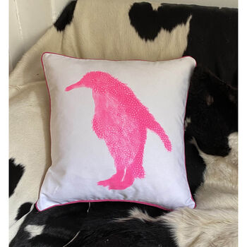 Fluorescent Pink Elephant Cushion, 2 of 2