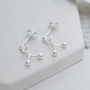 Sterling Silver Small Twist Stud Earrings, thumbnail 2 of 4