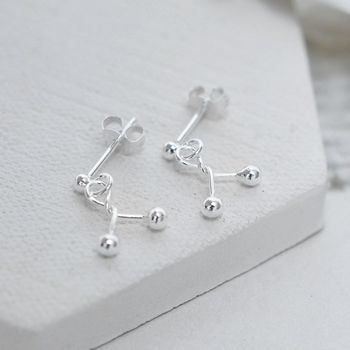 Sterling Silver Small Twist Stud Earrings, 2 of 4