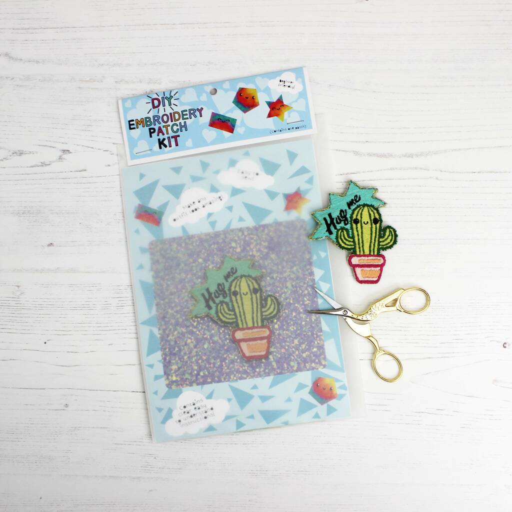 Cactus Embroidery Patch Craft Kit By Ellbie Co.