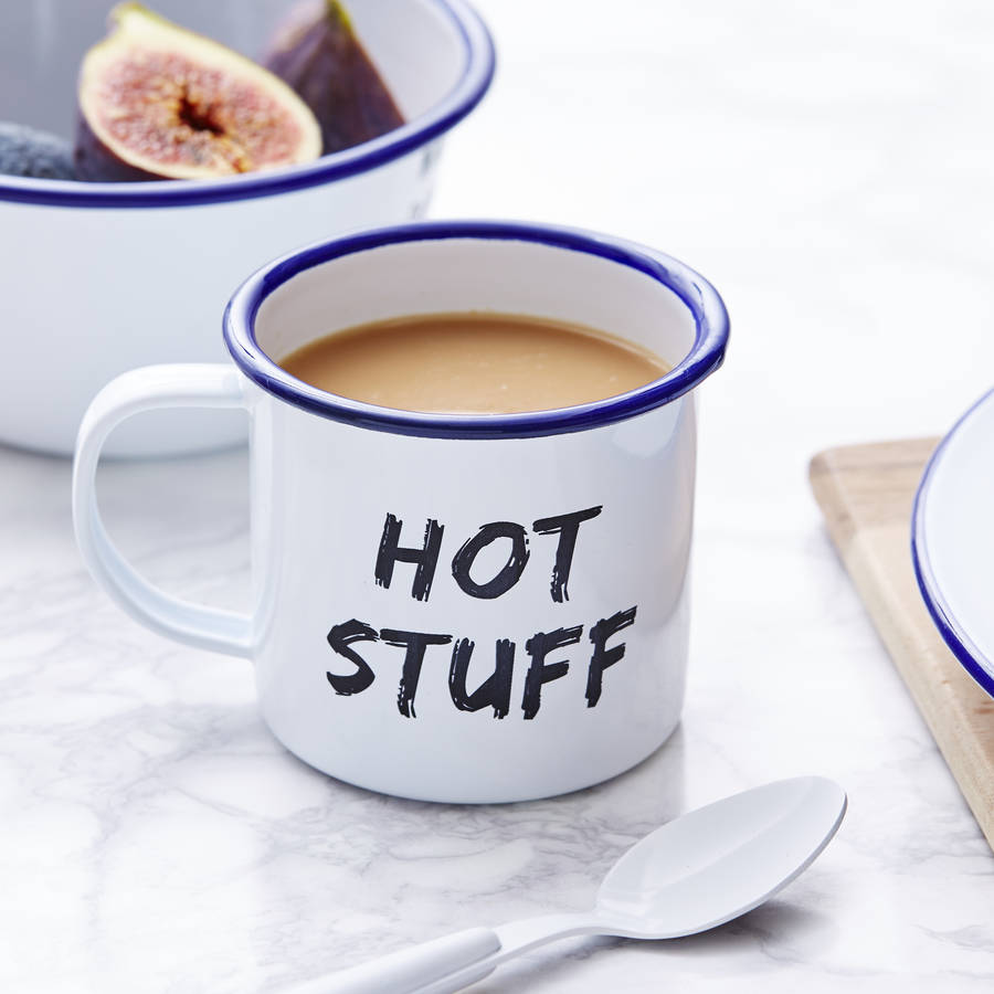 Hot Stuff Personalised Enamel Mug