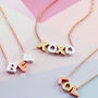 Mixed Metal Mini Letter Necklace, thumbnail 1 of 3