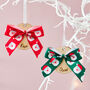 Personalised Mini Bow Christmas Decoration, thumbnail 2 of 4