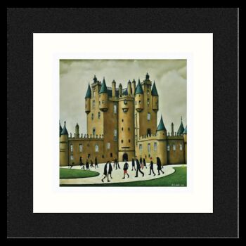 Framed 'Glamis Castle' Print. Lowry Style, 2 of 4