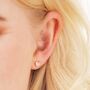 Tiny Crystal Heart Stud Earrings, thumbnail 1 of 9