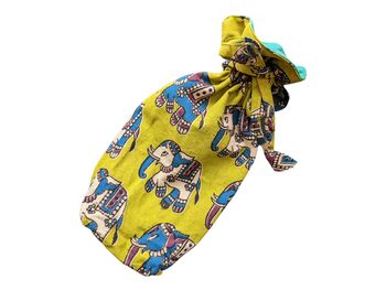 Eco Friendly Bottle Bag, Bright Coloured Wine Gift Bag, Fair Trade, 4 of 8