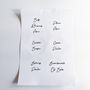 Large Round White Script Waterproof Personalised Labels, thumbnail 5 of 8