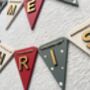 Handcrafted Wooden Christmas Tree Bunting Garland For Festive Home Decor, thumbnail 7 of 8